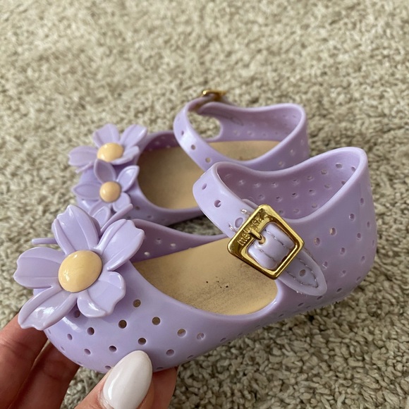 Mini Melissa toddler Lilac Furadinha flower BB Sandals size 5 - Picture 6 of 13